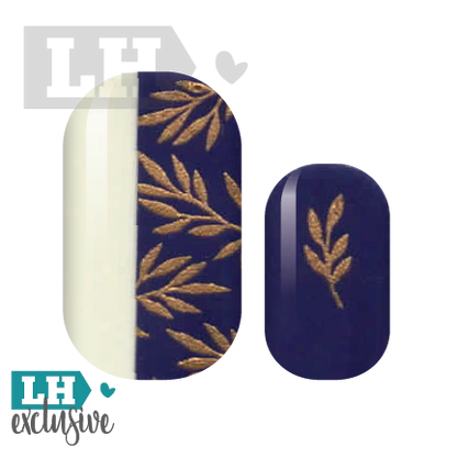 Royal Golden Ferns Nail Wraps