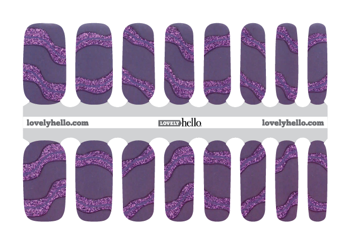 Purple Stream Nail Wraps