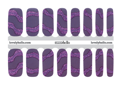 Purple Stream Nail Wraps