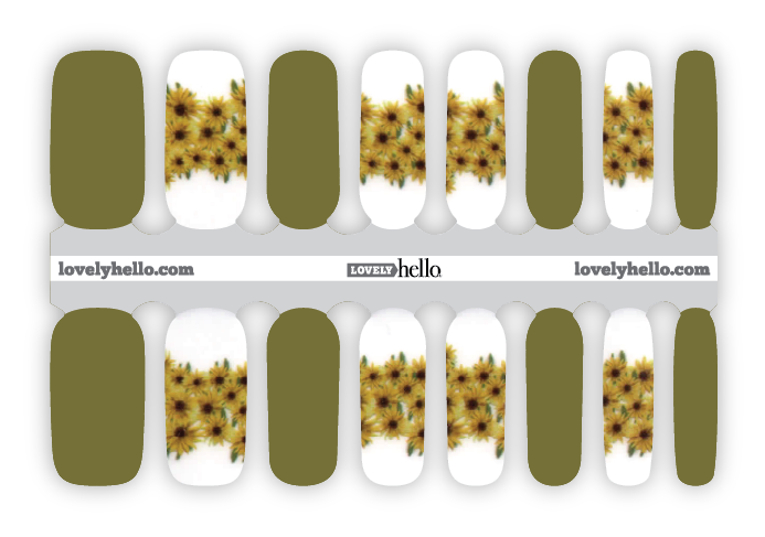 Sunflower French Nail Wraps