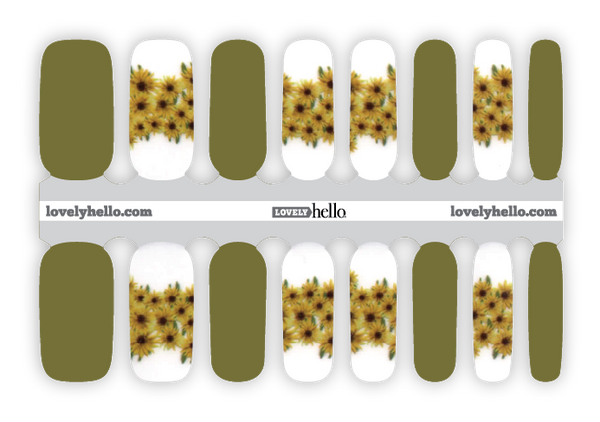 Sunflower French Nail Wraps