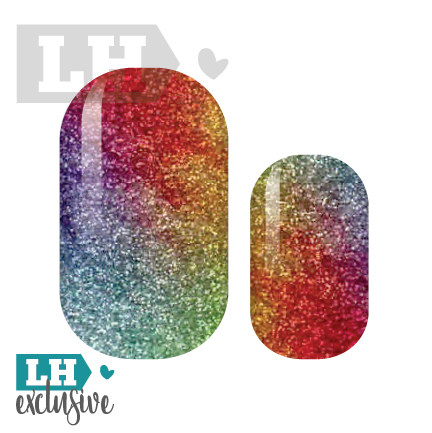 Rainbow Glam Tip Nail Wraps