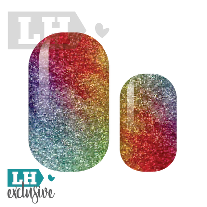 Rainbow Glam Tip Nail Wraps