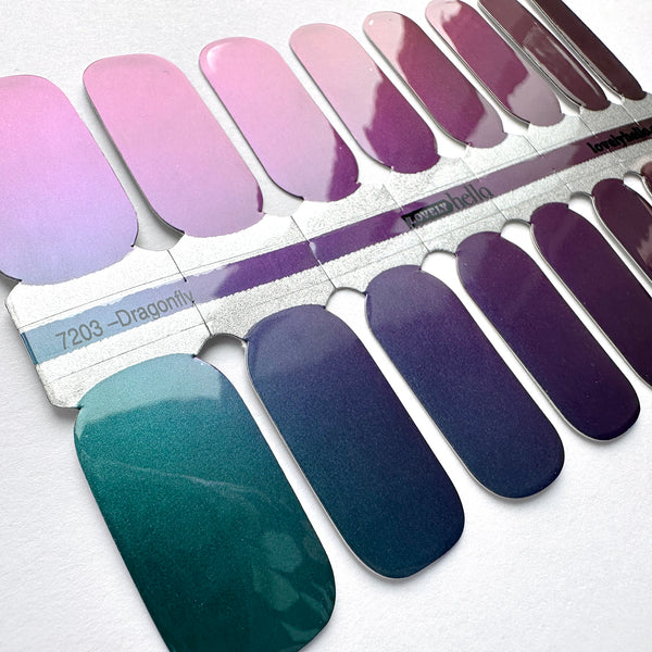 Dragonfly (Teal/Purple/Magenta) Color Shift Nail Wraps