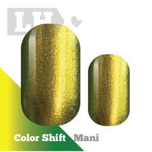 Cosmic Nugget (Gold/Seafoam) Color Shift Nail Wraps