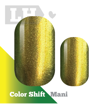 Cosmic Nugget (Gold/Seafoam) Color Shift Nail Wraps