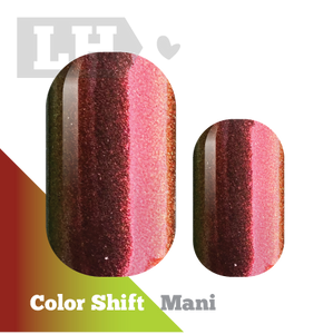 Lava (Red/Gold/Olive) Color Shift Nail Wraps