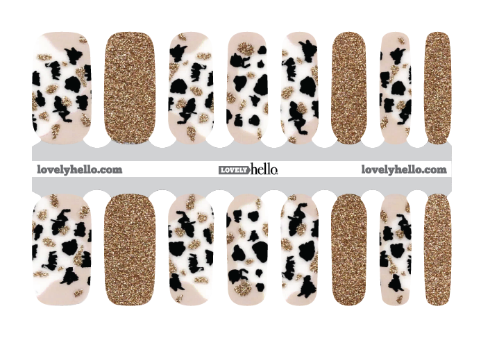 Golden Prints Nail Wraps