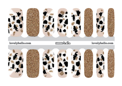 Golden Prints Nail Wraps