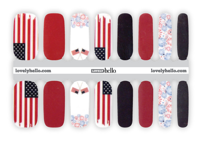 Stars &amp; Strips Nail Wrap - Limited Edition