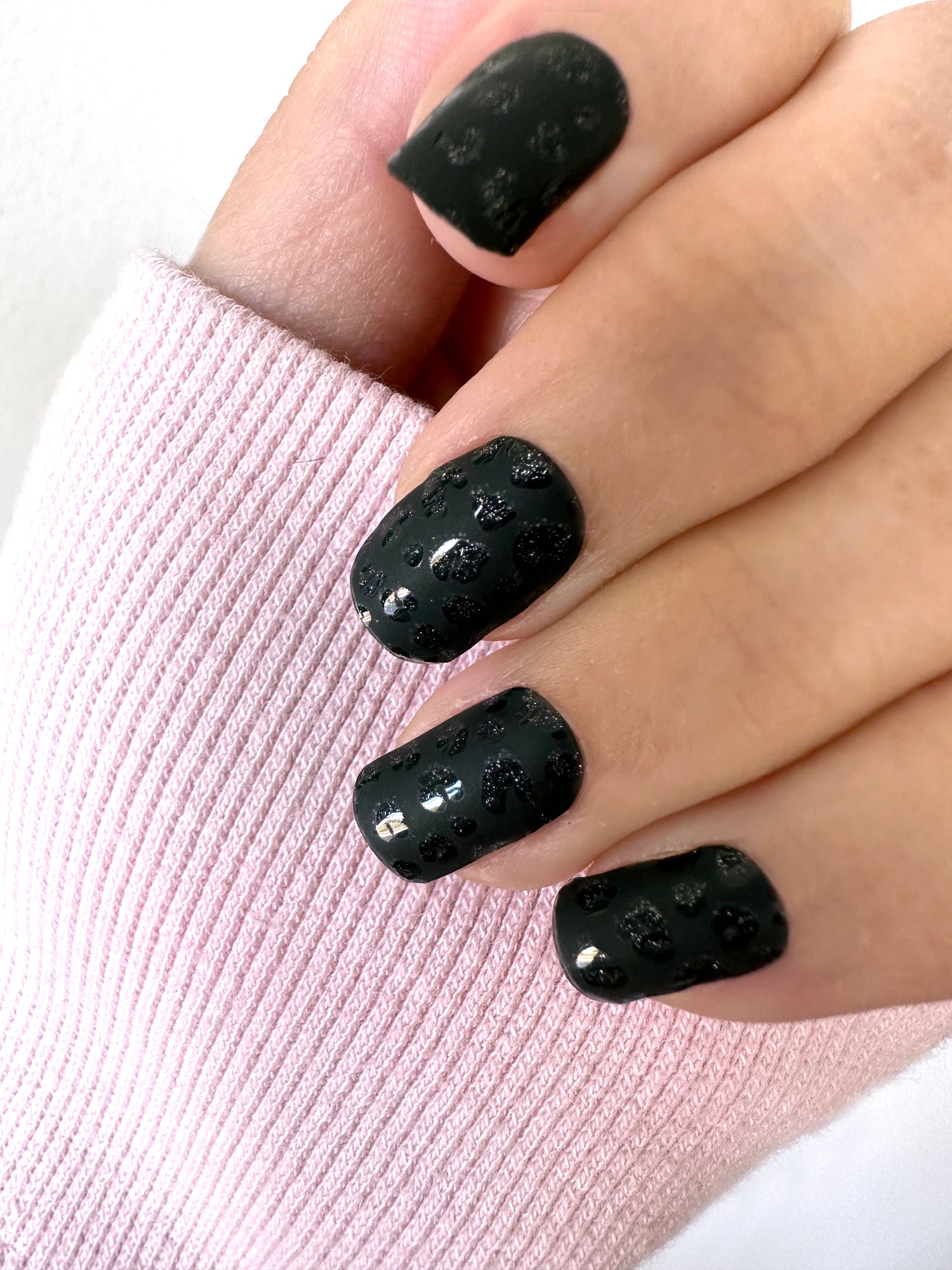 Black Leopard Nail Wraps