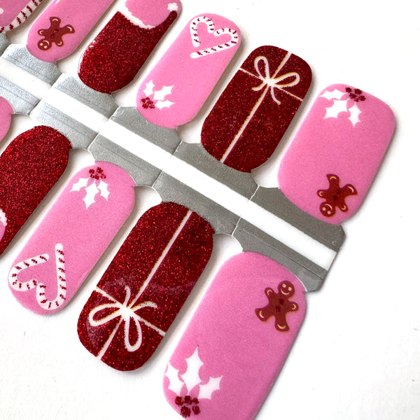 Merry Pink-mas Nail Wraps