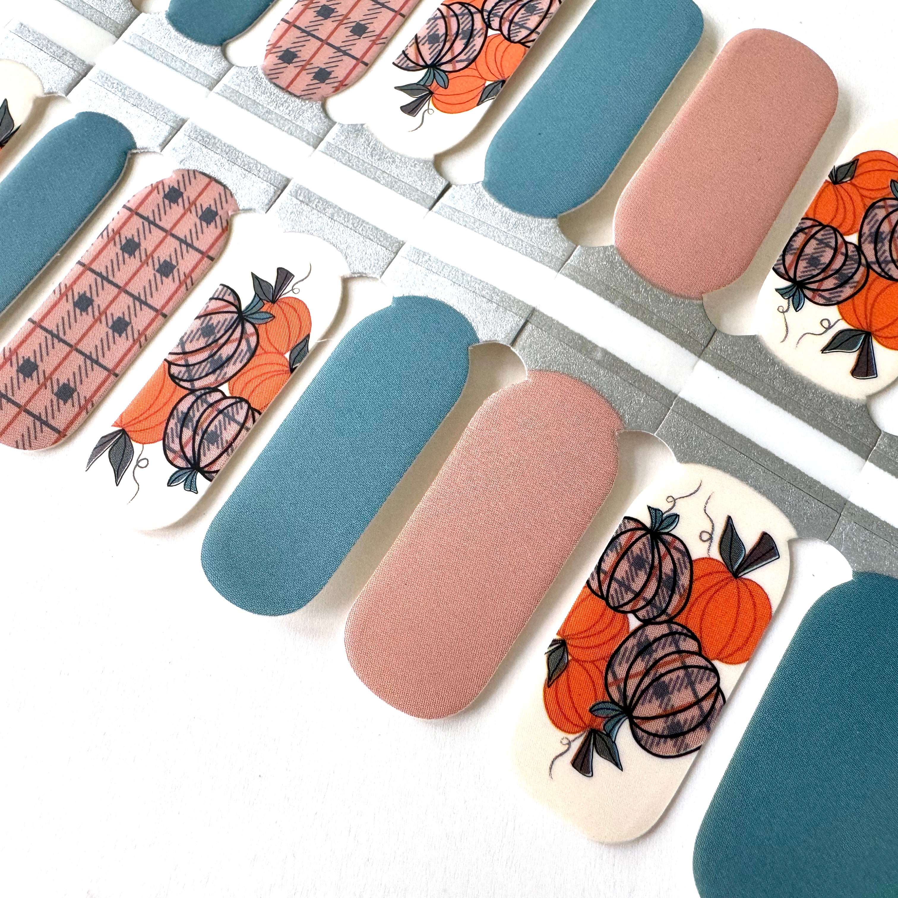 Plaidly Pumpkin Nail Wraps