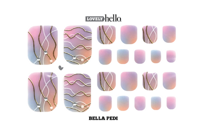 Heavenly Swirls 3D Pedi Nail Wraps