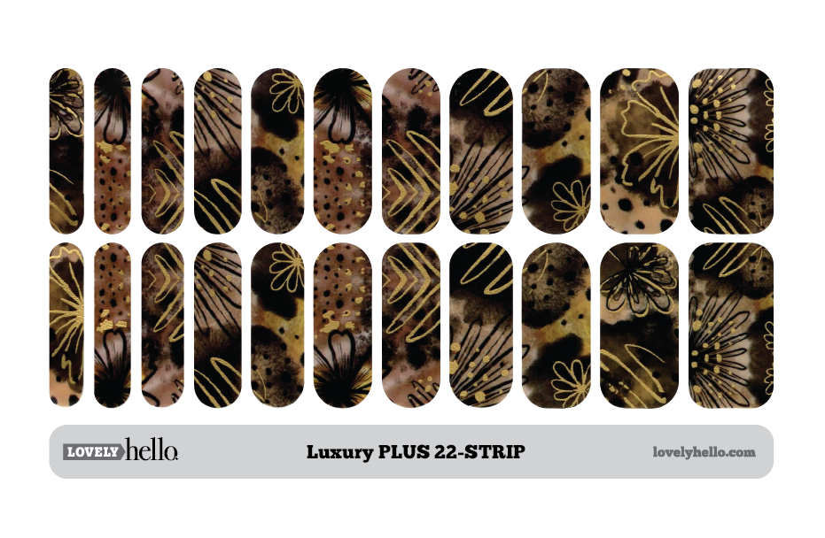 Gold Pen Floral Nail Wraps (Limited Edition)