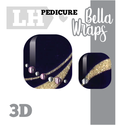 Dazzling Diva 3D Pedi Nail Wraps