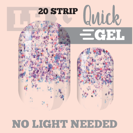 Lilac Glitter Dust Gel Nail Wraps