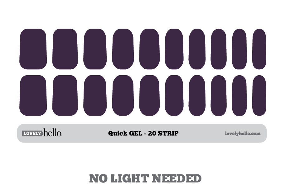 Eggplant Quick Gel Nail Wraps