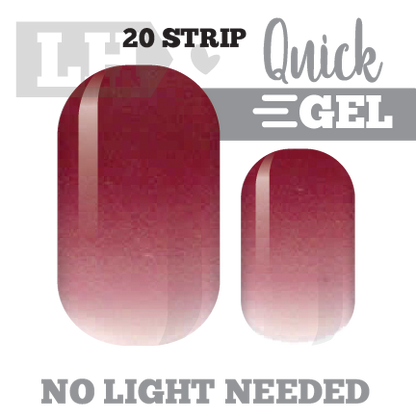 Wine Ombre Quick Gel Nail Wraps