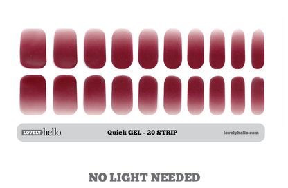 Wine Ombre Quick Gel Nail Wraps