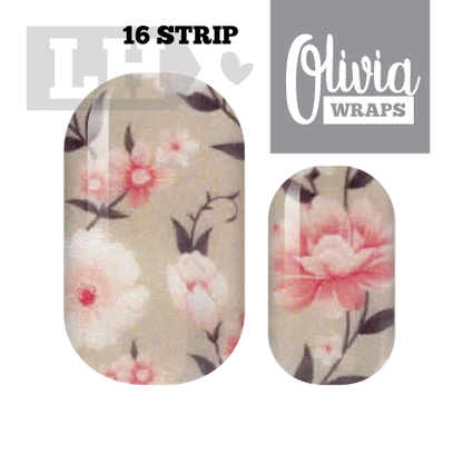 Au Natural Floral Nail Wraps