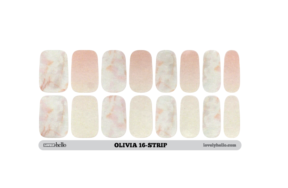 Blush Marble Nail Wraps