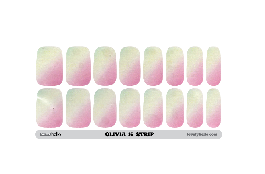 Cotton Candy Diagonal Nail Wrap