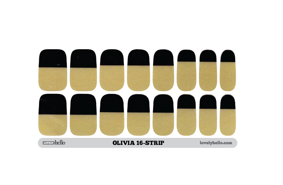 Black and Tan Nail Wraps