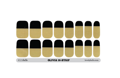 Black and Tan Nail Wraps