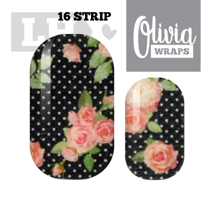 Rose Polka Nail Wraps