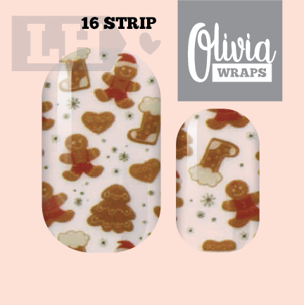 Gingerbread Cookies Nail Wraps