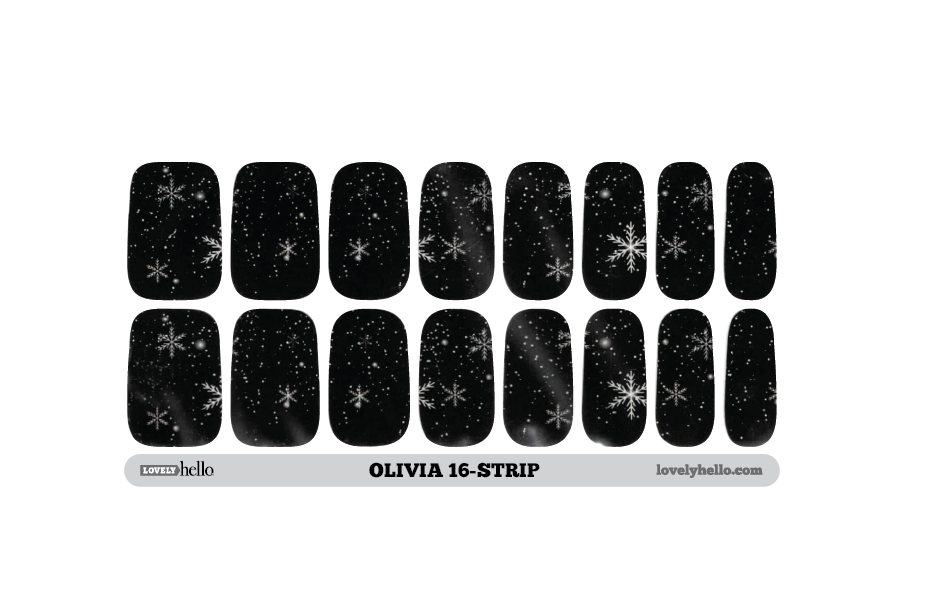 Onyx Snow Nail Wraps