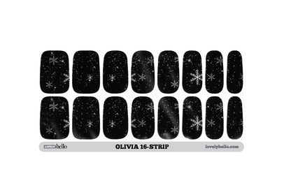 Onyx Snow Nail Wraps