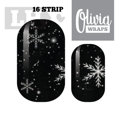 Onyx Snow Nail Wraps