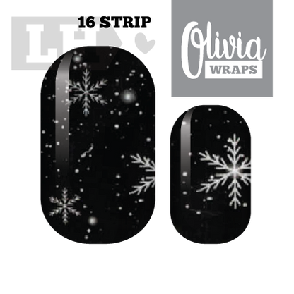 Onyx Snow Nail Wraps