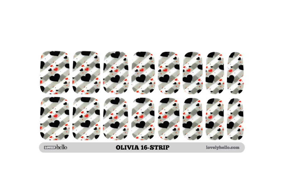 Geometric Love Nail Wraps