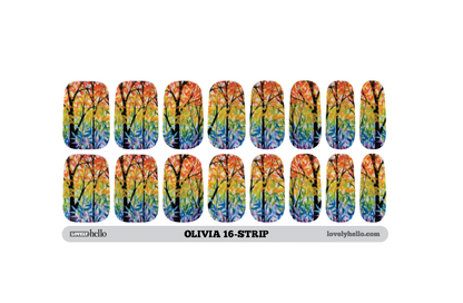 Colors of Fall Olivia Nail Wraps
