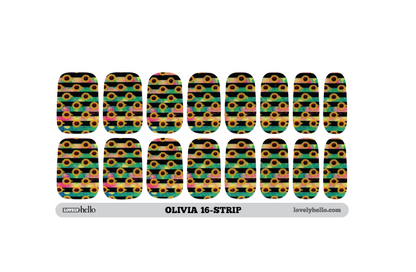 Striped Sunflower Nail Wraps