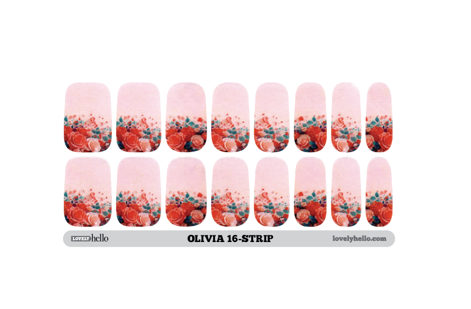 Rose Filled Garden Nail Wraps
