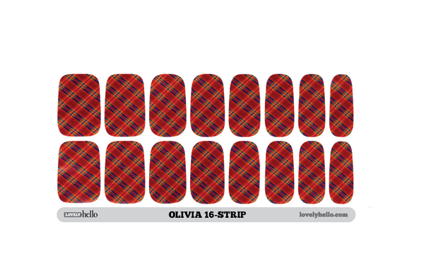 Ruby Tartan Plaid Nail Wraps