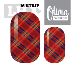 Ruby Tartan Plaid Nail Wraps