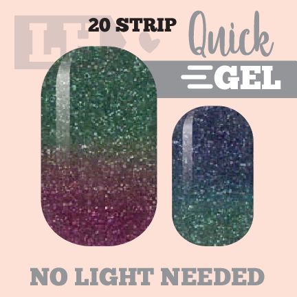 Sparkly Oil Slick Quick Gel Nail Wraps