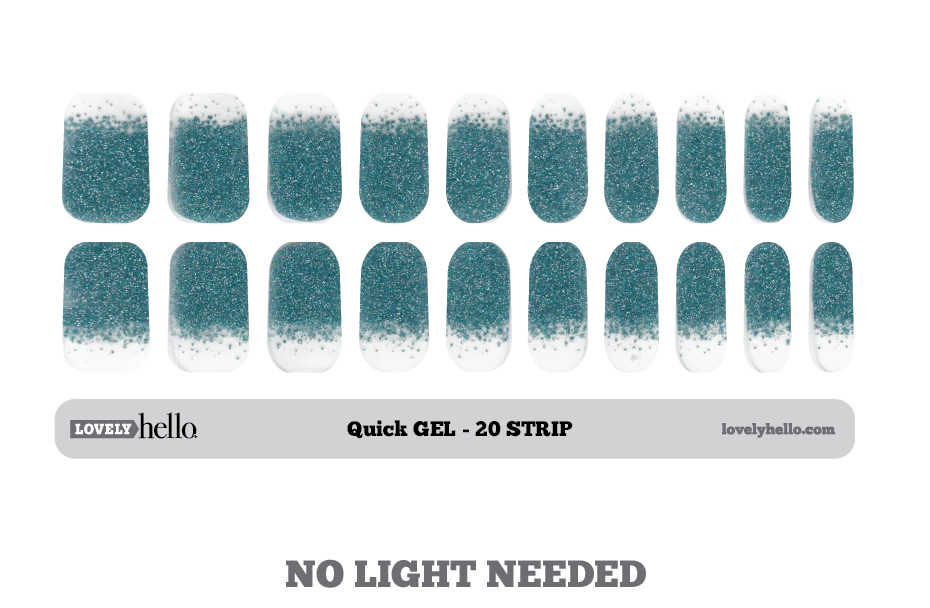 Teal Tipped Quick Gel Nail Wraps