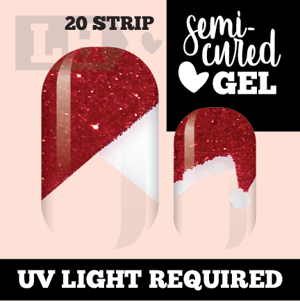 Santa Hat Gellie Nail Wraps