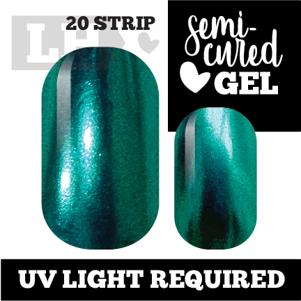 Teal Chrome Nail Wraps