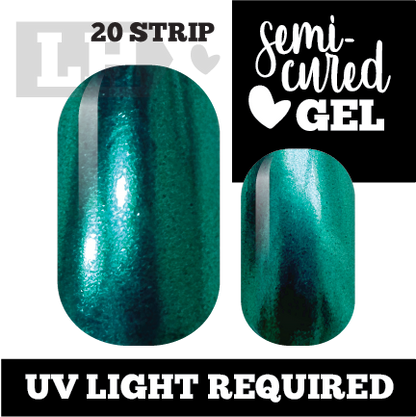 Teal Chrome Nail Wraps