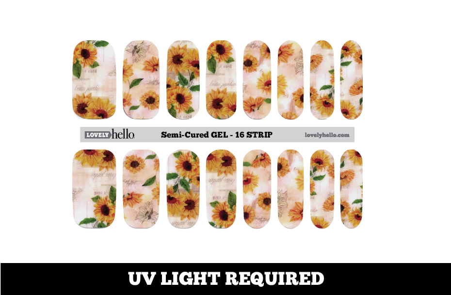 Sunflower Poetry Nail Wraps
