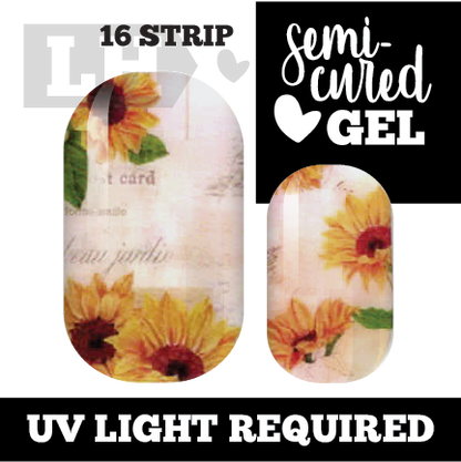 Sunflower Poetry Nail Wraps