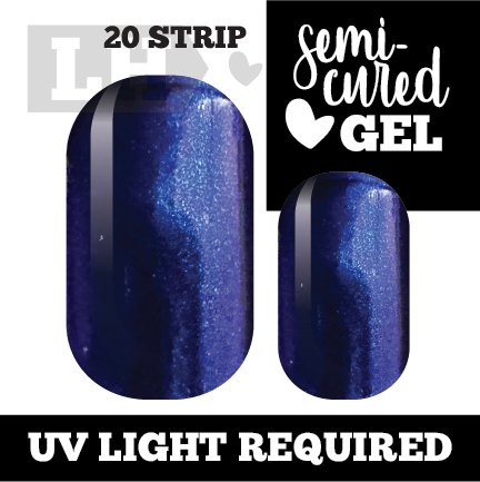 Blue Metallic Gellie Nail Wraps