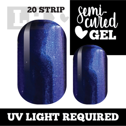 Blue Metallic Gellie Nail Wraps